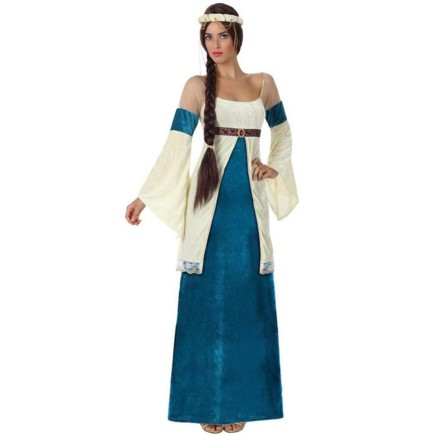 Disfraz Dama Medieval Azul adulta