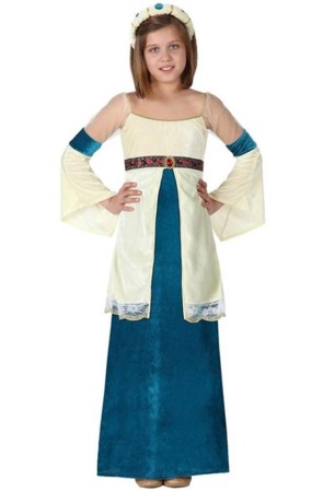 Disfraz Dama Medieval Azul para Niña