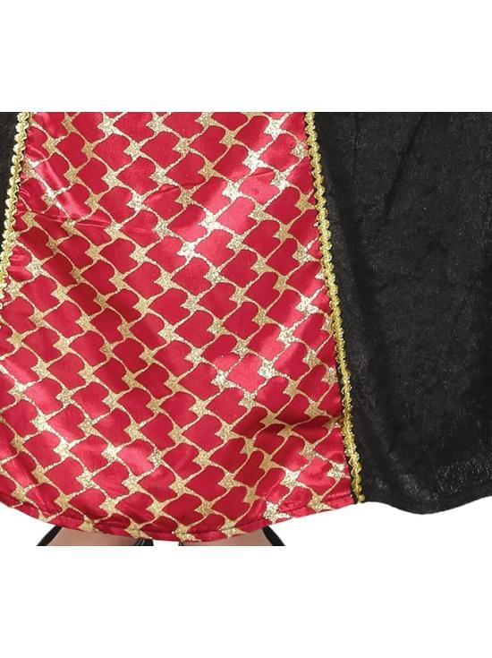 Disfraz dama medieval negro y rojo niña **