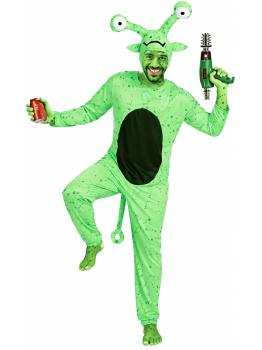 Disfraz de Alien para Hombre Adulto – Extraterrestre Verde con Ojos