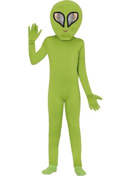 Disfraz de Alien Verde para Niños y Niñas