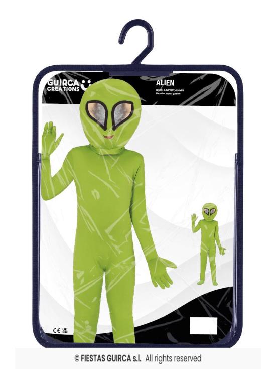 Disfraz de Alien Verde para Niños y Niñas
