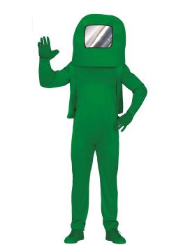 Disfraz de Among Us Verde para adultos