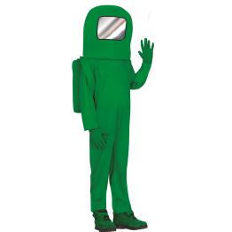 Disfraz de Among Us Verde para niño