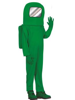 Disfraz de Among Us Verde para niño