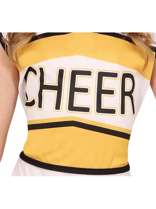 Disfraz de Animadora Amarilla para Niña – Cheerleader Infantil
