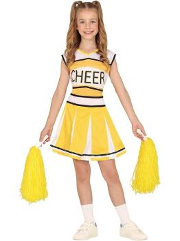 Disfraz de Animadora Amarilla para Niña – Cheerleader Infantil