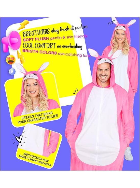 Disfraz Conejo Rosa Adulto Unisex