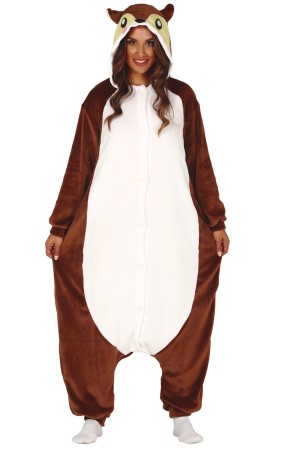 Disfraz de Ardilla Pijama de Peluche para Mujer