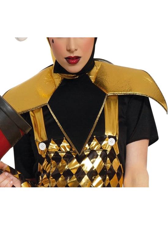 Disfraz de Arlequín Dorado para Mujer
