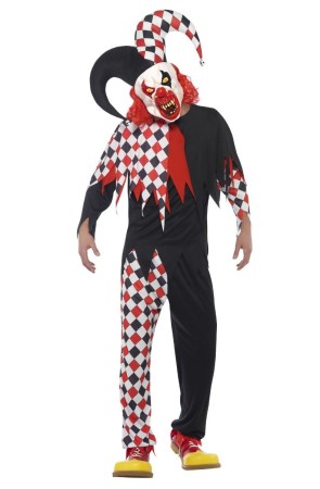 Disfraz de arlequín siniestro talla adulto