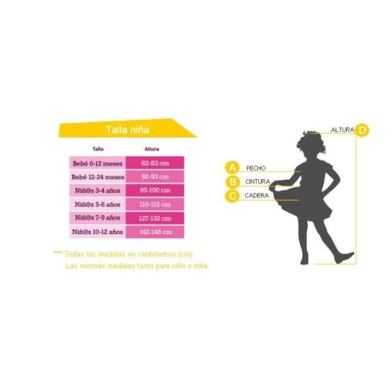 Disfraz de asistente de vuelo para niña