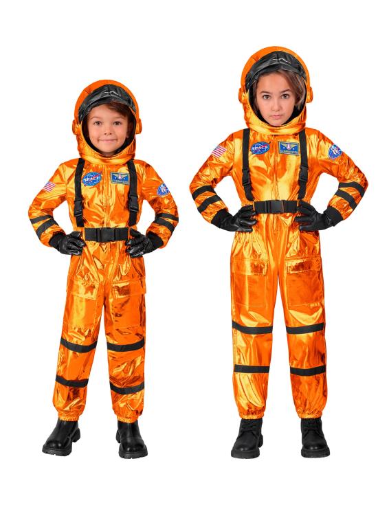 Disfraz de Astronauta Misión Espacial Naranja talla infantil unisex