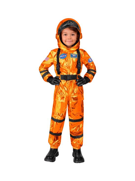 Disfraz de Astronauta Misión Espacial Naranja talla infantil unisex