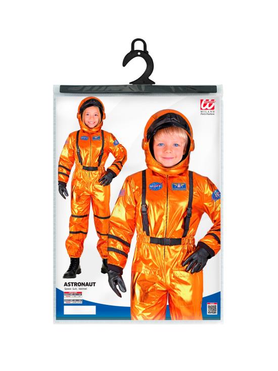 Disfraz de Astronauta Misión Espacial Naranja talla infantil unisex