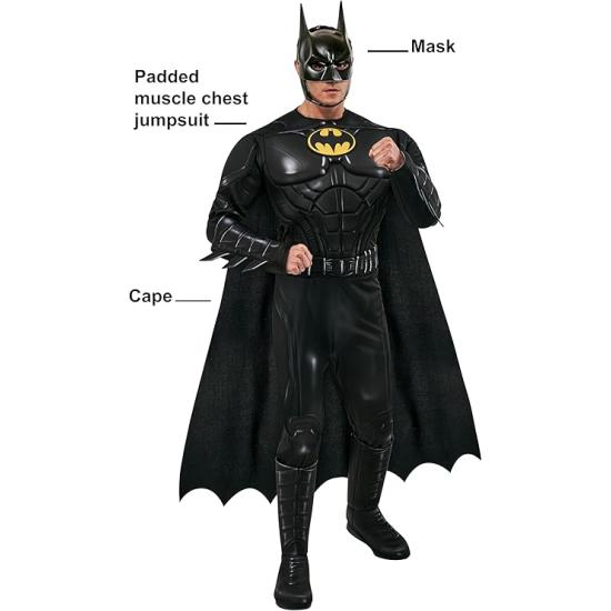 Disfraz de Batman Deluxe Keaton Adulto – DC Comics Flash The Movie