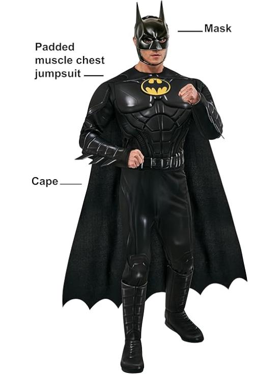 Disfraz de Batman Deluxe Keaton Adulto Hombre – DC Comics Flash The Movie