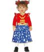 Disfraz de Bebé Maravilla - Vestido Rojo y Azul de Super Heroína con Estrellas para Bebé **