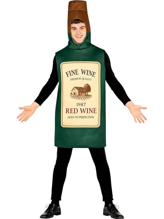 Disfraz de Botella de Vino para Hombre | Divertido y Original