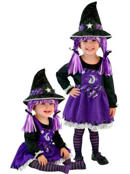 Disfraz de Bruja Morada para Bebé y Niña