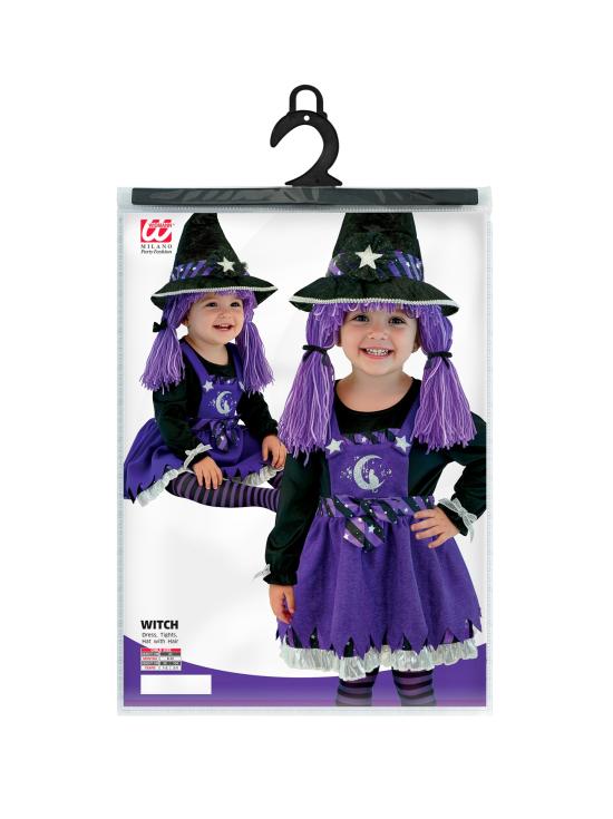 Disfraz de Bruja Morada para Bebé y Niña