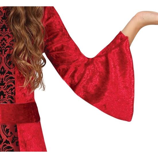 Disfraz de Bruja Roja con Capucha para Niña