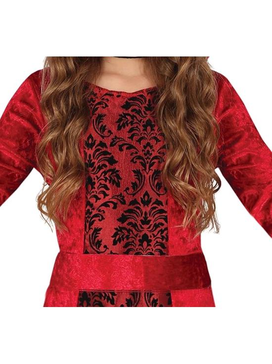 Disfraz de Bruja Roja con Capucha para Niña