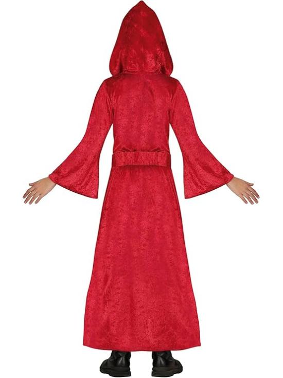 Disfraz de Bruja Roja con Capucha para Niña