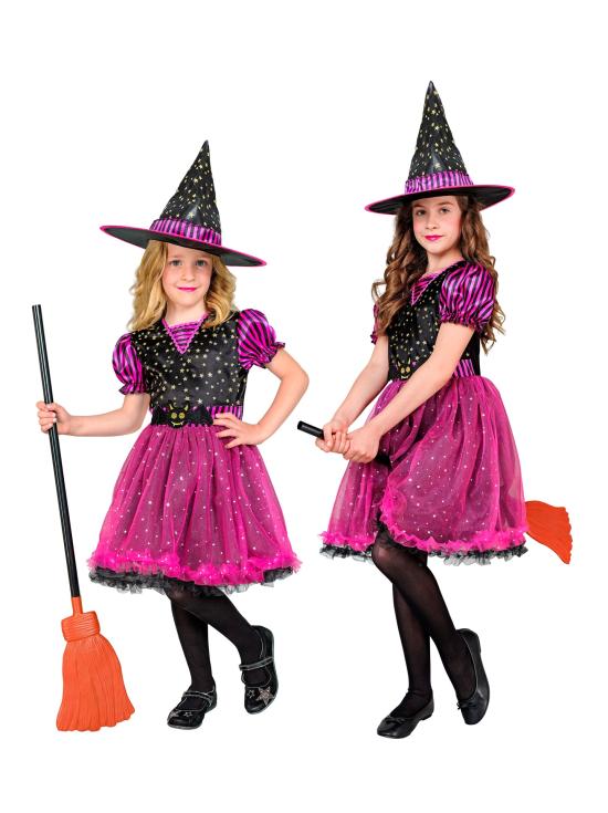 Disfraz de Bruja Rosa talla infantil