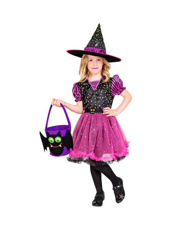 Disfraz de Bruja Rosa talla infantil