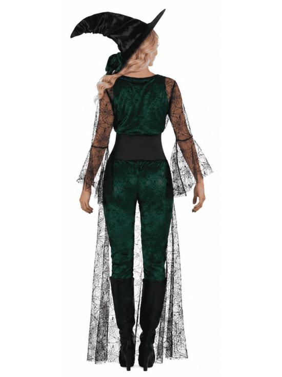 Disfraz de bruja sexy verde para mujer adulta