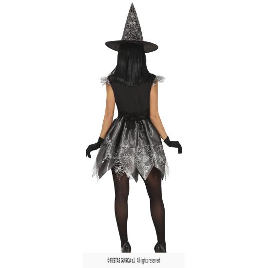 Disfraz de Bruja Telaraña Plateada – Vestido con Sombrero – Disfraz de Halloween para Mujer Disfraz de Bruja Telaraña Plateada – Vestido con Sombrero – Disfraz de Halloween para Mujer