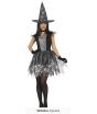 Disfraz de Bruja Telaraña Plateada – Vestido con Sombrero – Disfraz de Halloween para Mujer