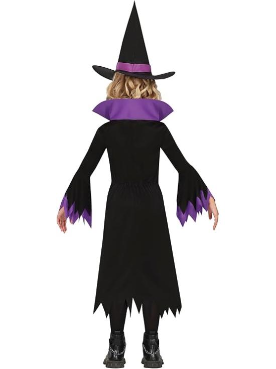 Disfraz de Bruja Violeta para Niña con Sombrero