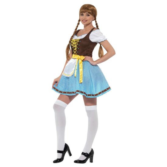 Disfraz de Bávara Azul  de Mujer