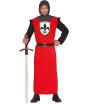 Disfraz de Caballero Medieval Atuendo Rojo para Hombre Adulto **