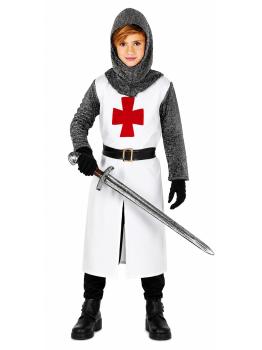 Disfraz de Caballero Templario para Niño Medieval Cruzado Carnaval o Halloween