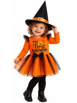 Disfraz de Calabaza Brujita para Bebé Niña – Mi Primer Halloween