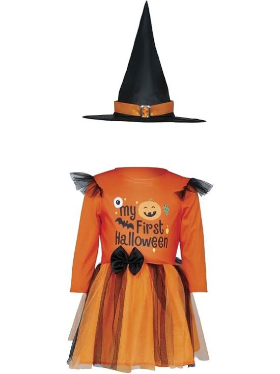 Disfraz de Calabaza Brujita para Bebé Niña – Mi Primer Halloween
