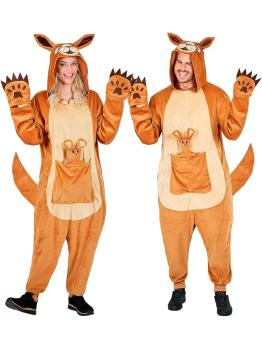 Disfraz de Canguro para Adulto – Mono de Peluche con Capucha