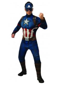 Disfraz de Capitán América Endgame Musculoso para Hombre adulto