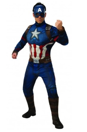 Disfraz de Capitán América Endgame Musculoso para Hombre