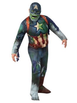Disfraz de Capitán América Zombie para Hombre