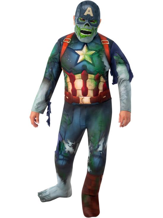 Disfraz de Capitán América Zombie para Hombre