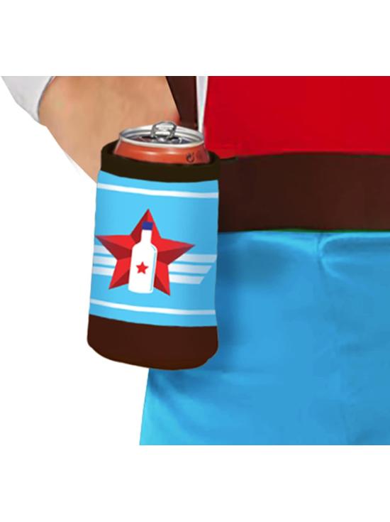 Disfraz de Capitán Vodka - Disfraz Divertido de Superhéroe Musculoso con Sujeta Cervezas para Hombre Adulto **