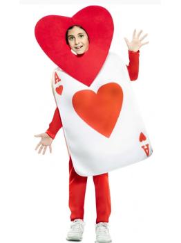 Disfraz Carta As de Corazones Infantil