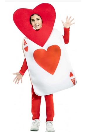 Disfraz Carta As de Corazones Infantil
