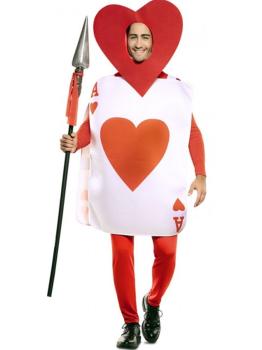 Disfraz de Carta As de Corazones Alicia para adultos