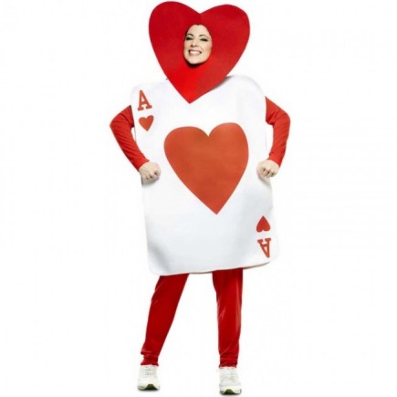 Disfraz de Carta As de Corazones Alicia para adulto