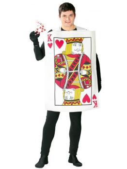Disfraz de Carta Rey de Corazones Alicia para adulto